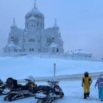 Snowmobile route to Belogorsky Monastery_2 Путешествие на снегоходах на Иван-гору